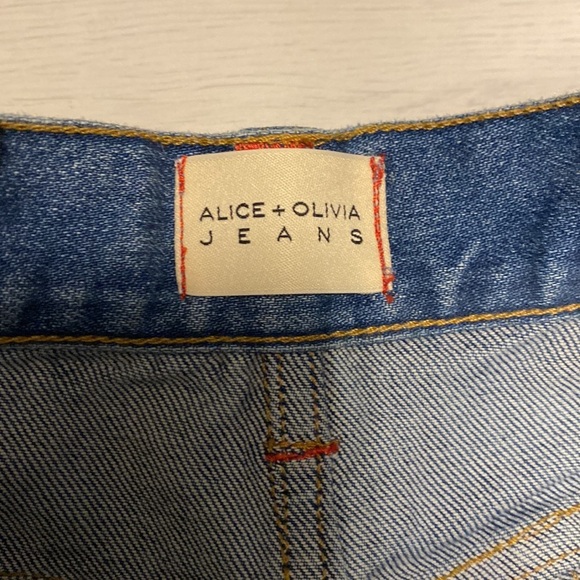 Alice + Olivia Pants Womens Kate Deep Pleat Jeans - Not Yours - Size 25 - Picture 8 of 9